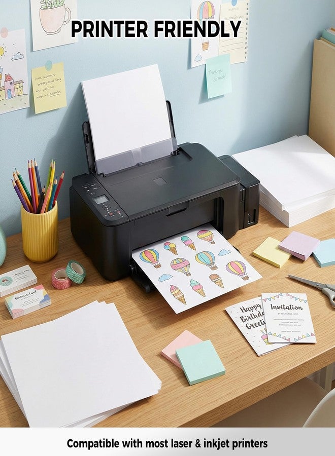 Koogel 25 Sheets 12x12 White Cardstock Paper, 65LB/180GSM Square Paper for Scrapbooking, Card Making, Invitations and DIY Project Pack - Image 4